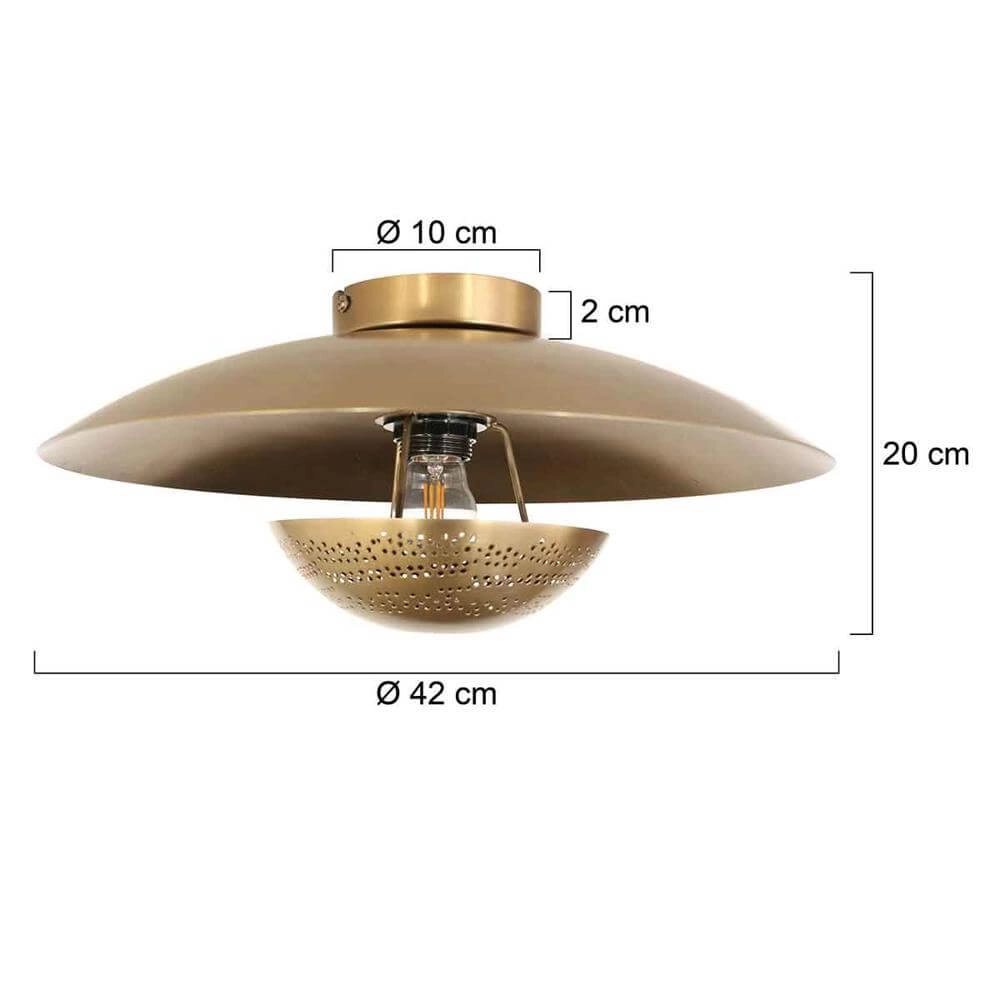 Round ceiling lamp Brass bronze Steinhauer 8712746171662