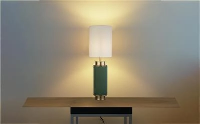 Table lamp Flask 72cm nickel with vintage green Searchlight 5053423190426