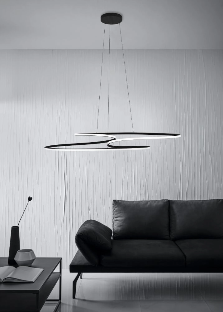Black LED pendant light Gianella Eglo 9008606275014