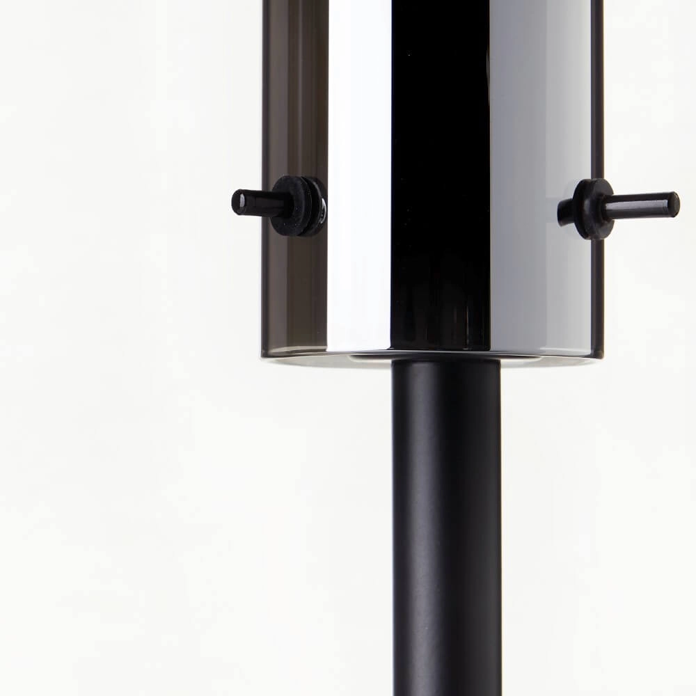 Table lamp Glasini black with smoke glass Brilliant 4004353429538