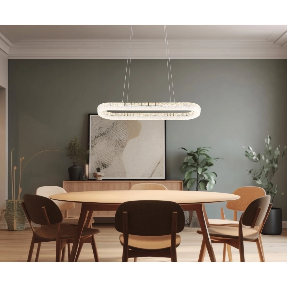 Pendant lamp Laurel Oval chrome Globo 9007371572779