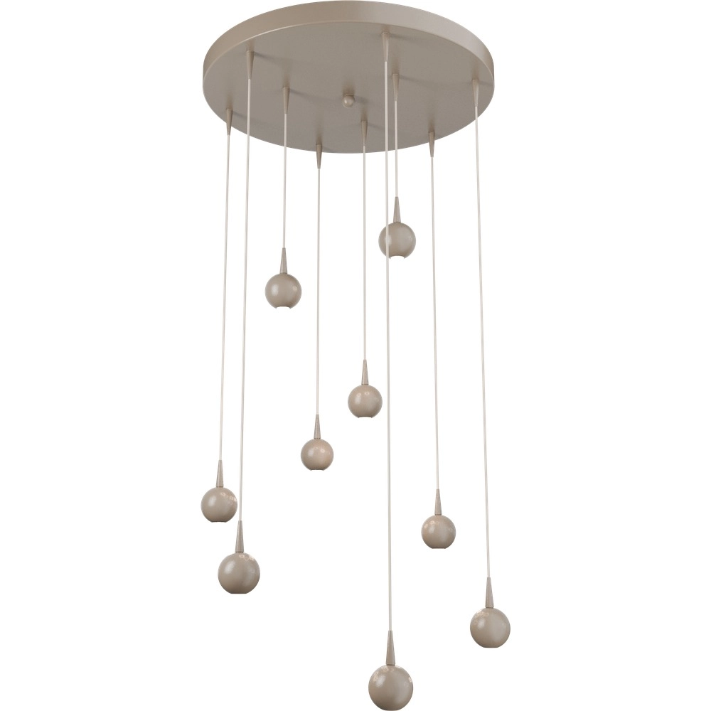 9-light pendant lamp Talana beige terra Ø 50cm DTW