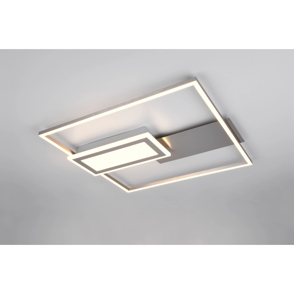 Square ceiling lamp Spiro nickel 50cm Trio 4017807612462