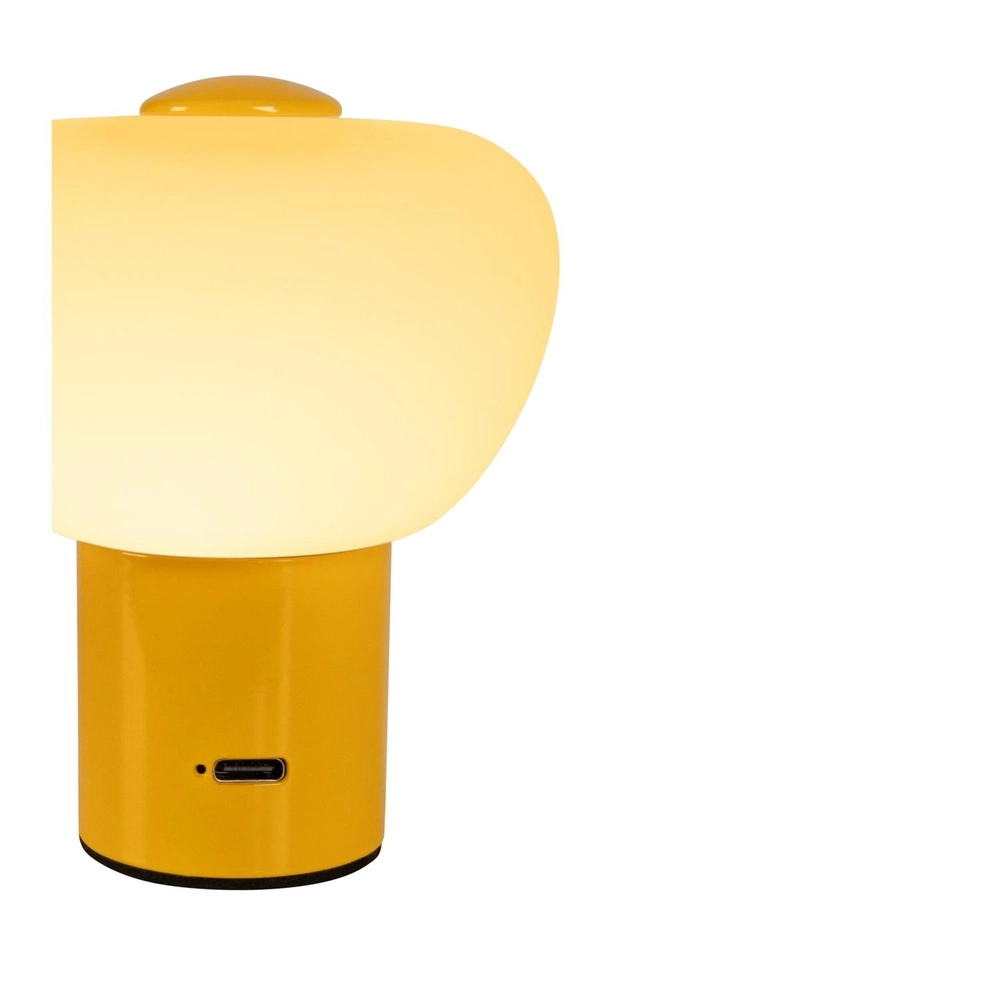 Table lamp rechargeable Gustav yellow Lucide 5411212442024