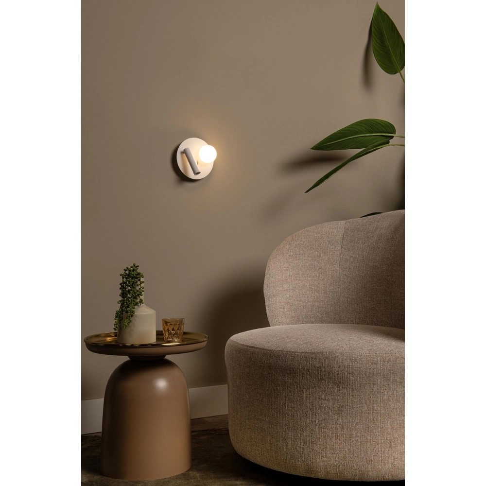 Design bedside lamp Matiz white with USB charging point Lucide 5411212771339