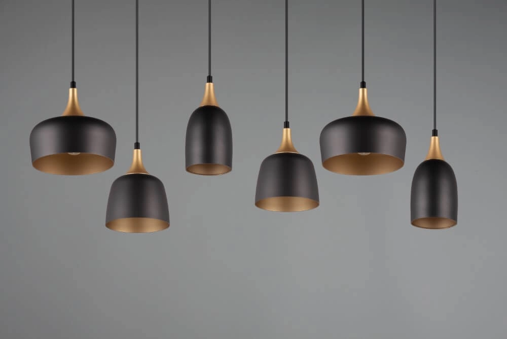 Design hanging lamp Chiraz black 6-light Trio 4017807566864
