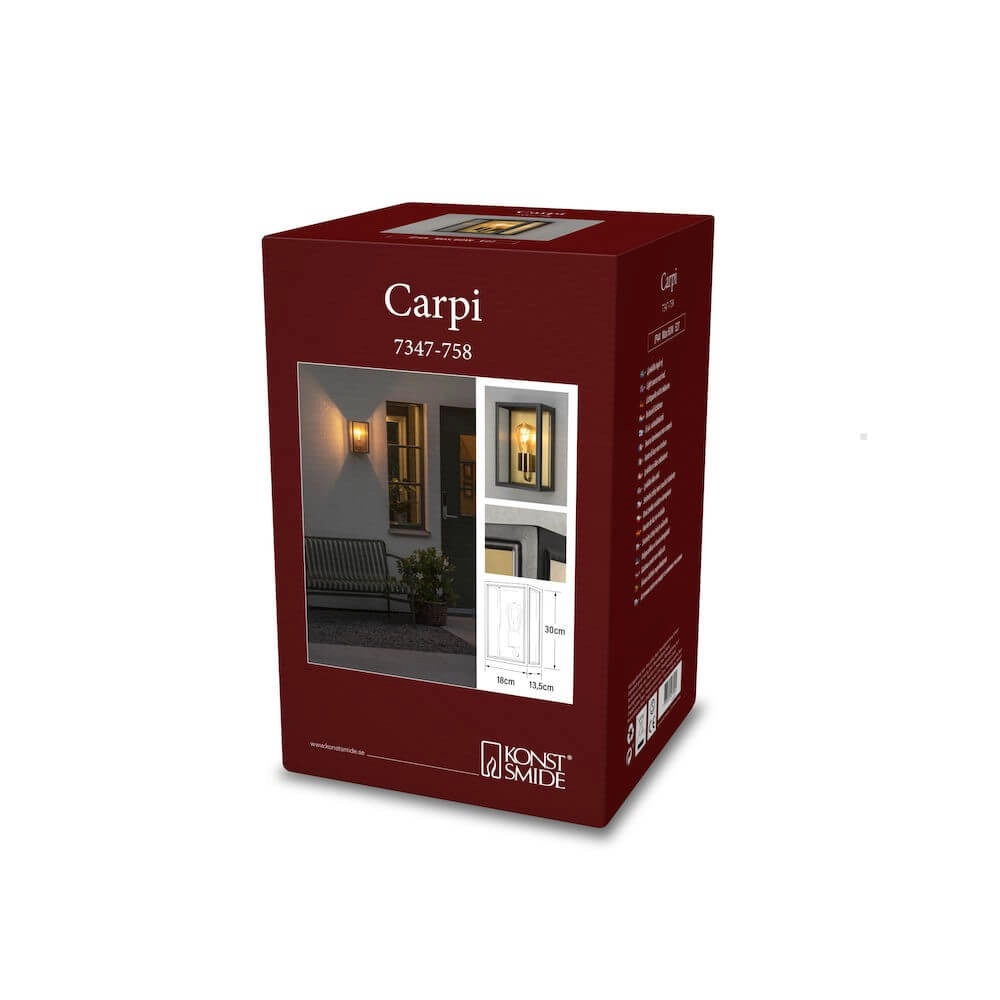Outdoor lamp Carpi black with gold KonstSmide 7318303477584