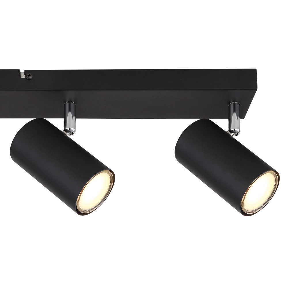 Ceiling lamp 4-lights Robby Black Globo 9007371436538