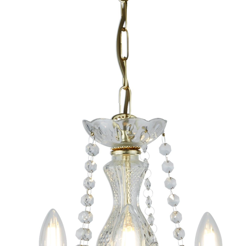Brass Chandelier Marie Therese Searchlight 5013874295675