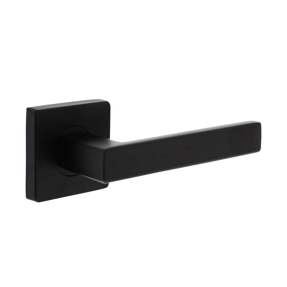 Tight door handle Hera Square rosette black