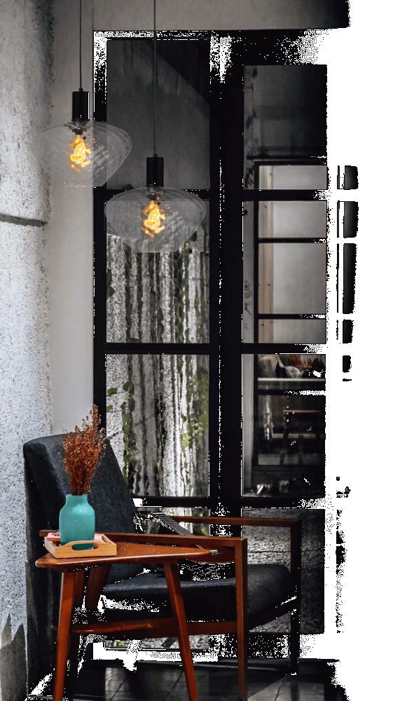 Hanging lamp black Porto with Blossom clear glass - Ø 30cm Masterlight 8718121269313