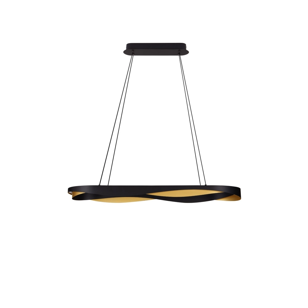 Pendant lamp Radon Ø 100cm black with gold Lyora 5212017452511