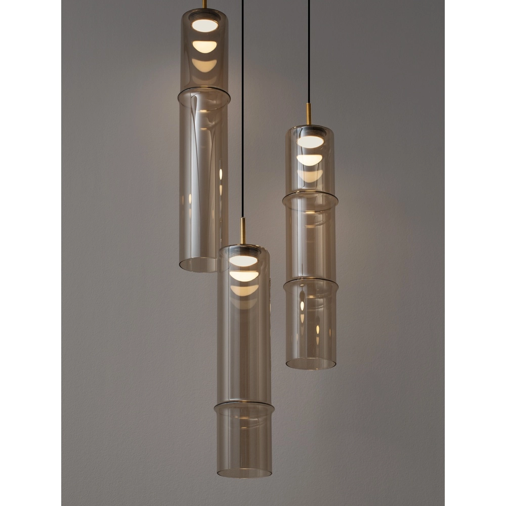 Unique pendant lamp Sano 3-light gold