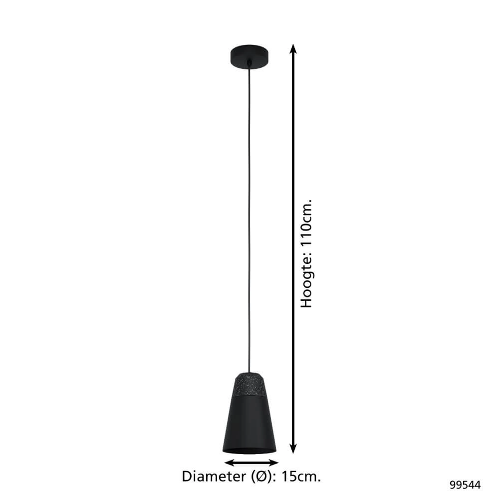 Black hanging lamp Canterras Eglo 9002759995447