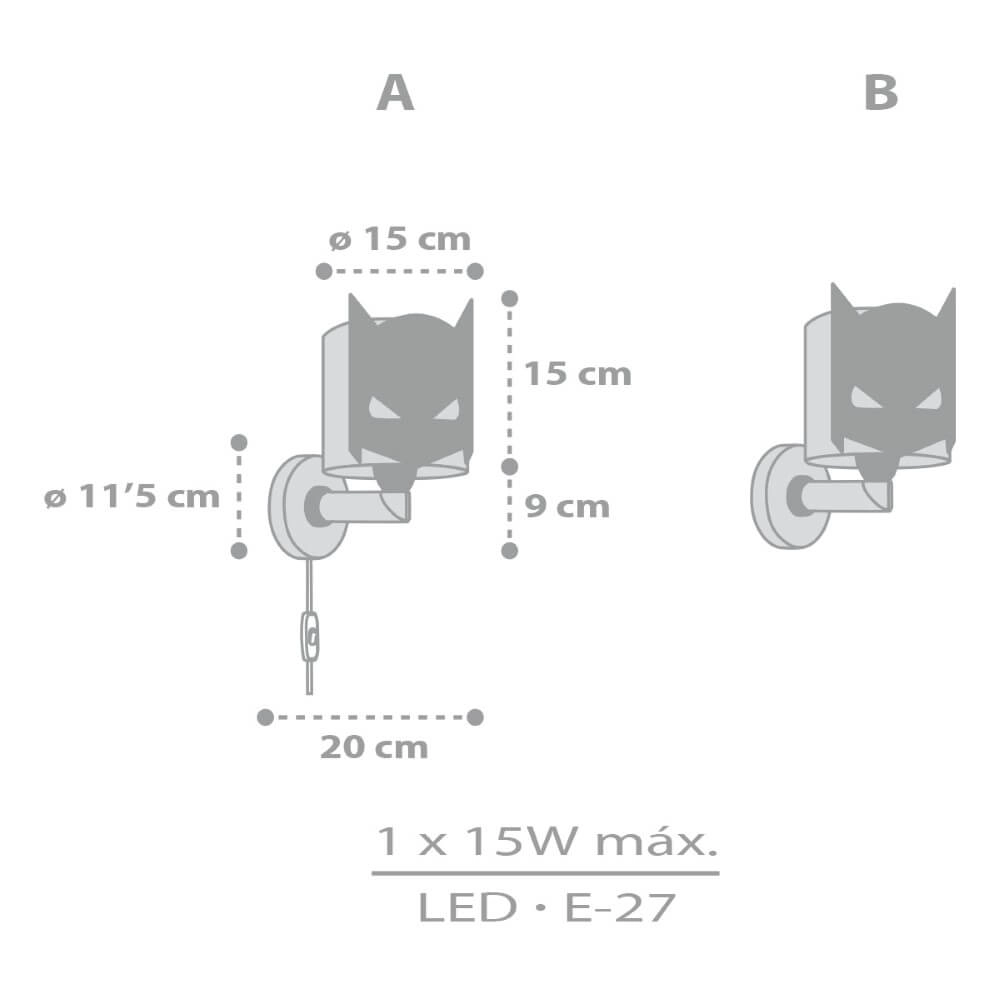 Wall night light Dark Hero Dalber 8420406618098