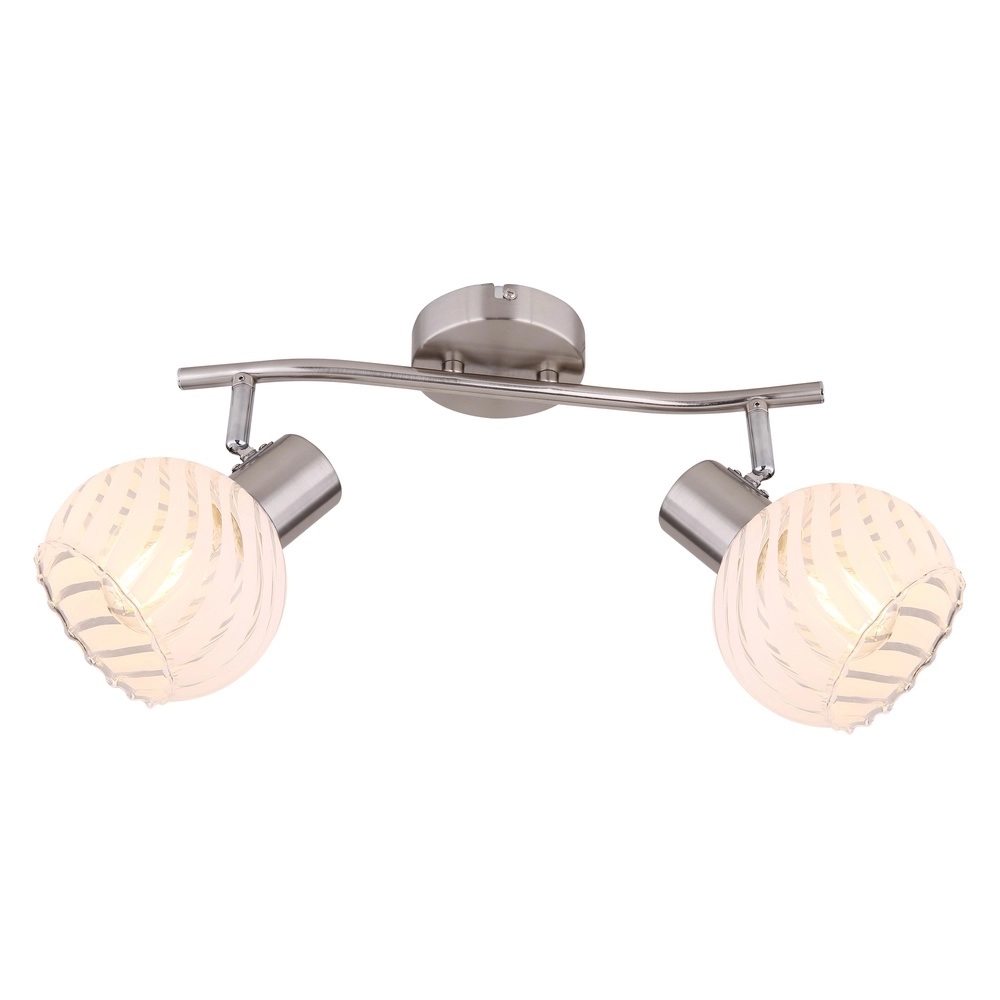 Ceiling lamp Willy nickel 2-light Globo 9007371406104