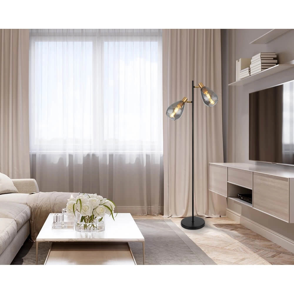 Floor lamp Fanni Black Double Globo 9007371439799