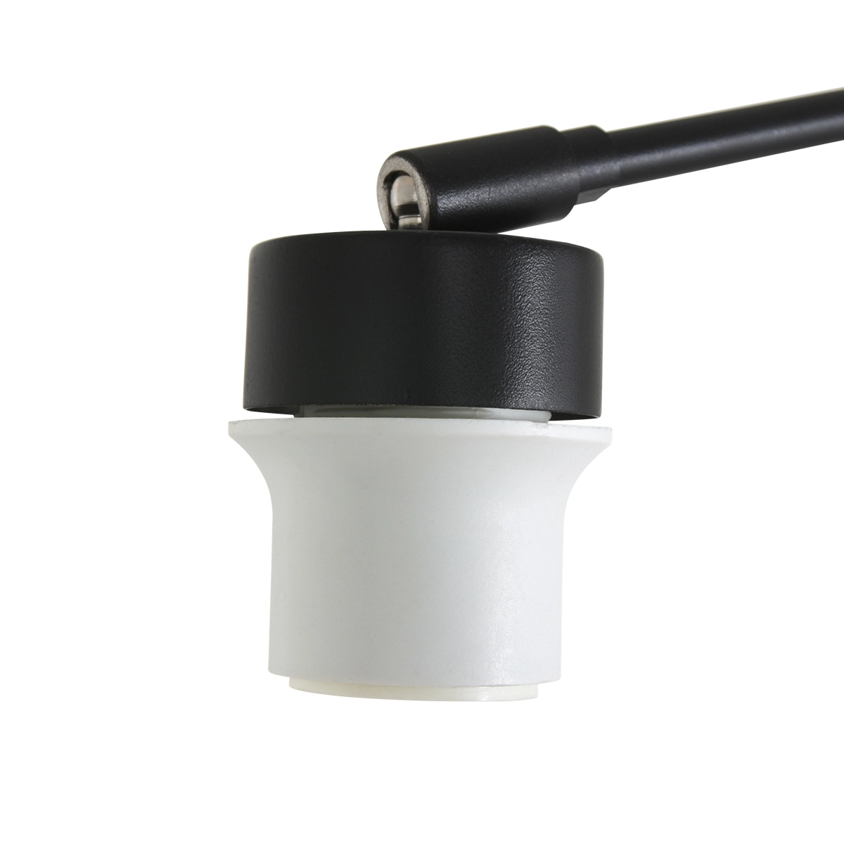 Wall Reading Lamp Prestige Chic black with 30cm white linen lampshade Steinhauer 8712746145908