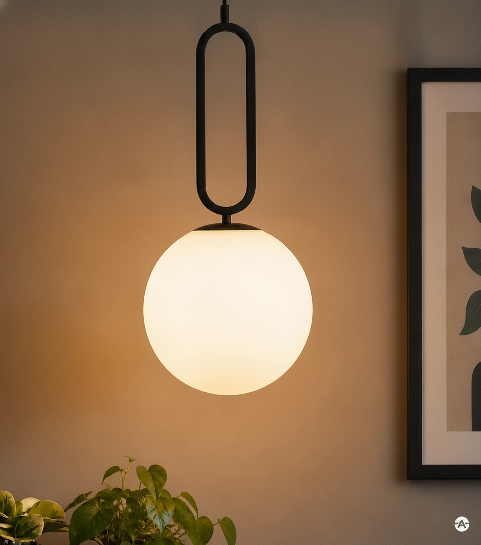 Pendant lamp Grus black Ø 25cm