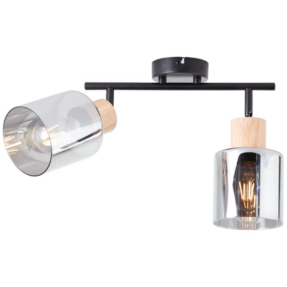 Ceiling lamp Weald 2-light black Brilliant 4004353413087