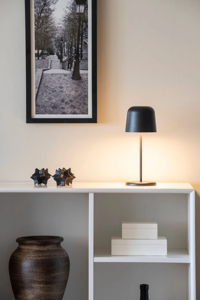Rechargeable table lamp Biot black with removable cap KonstSmide 7318307845754