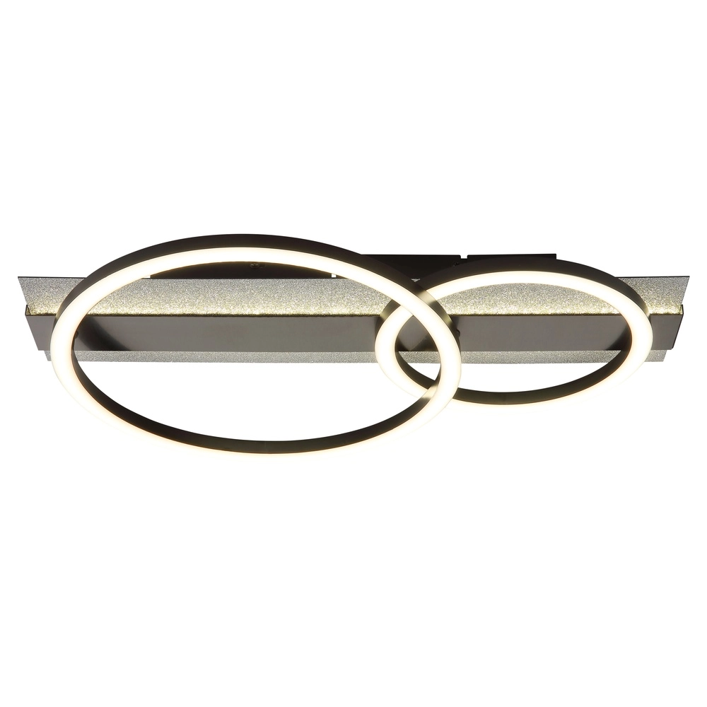 Black ceiling lamp Norberto 2 rings Globo 9007371566839