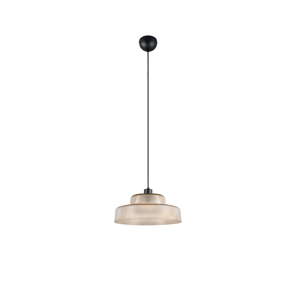 Classic pendant lamp Abella Amber glass Trio 4017807682021