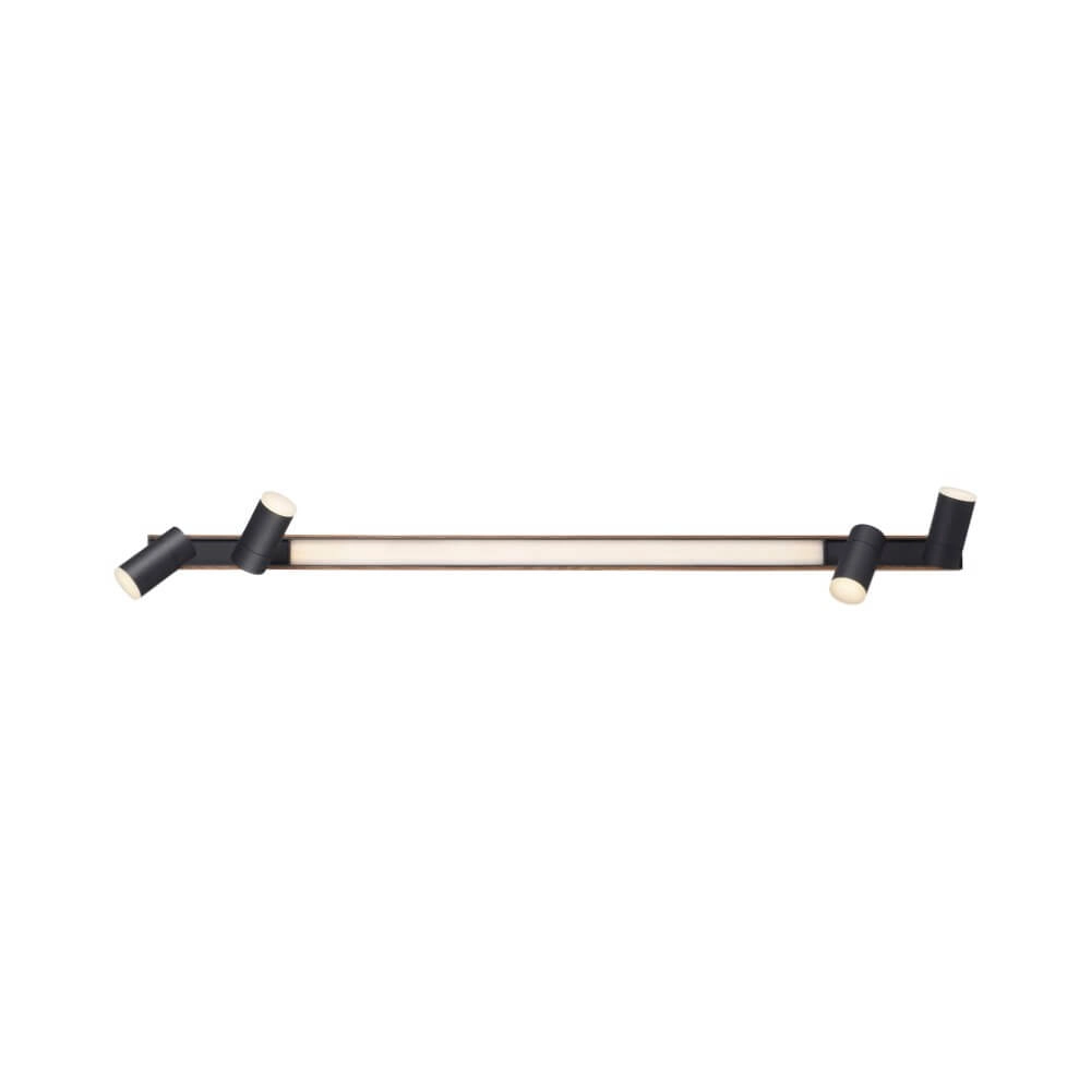 Sleek ceiling lamp Pure Lines Spot wood Paul Neuhaus 4012248374566