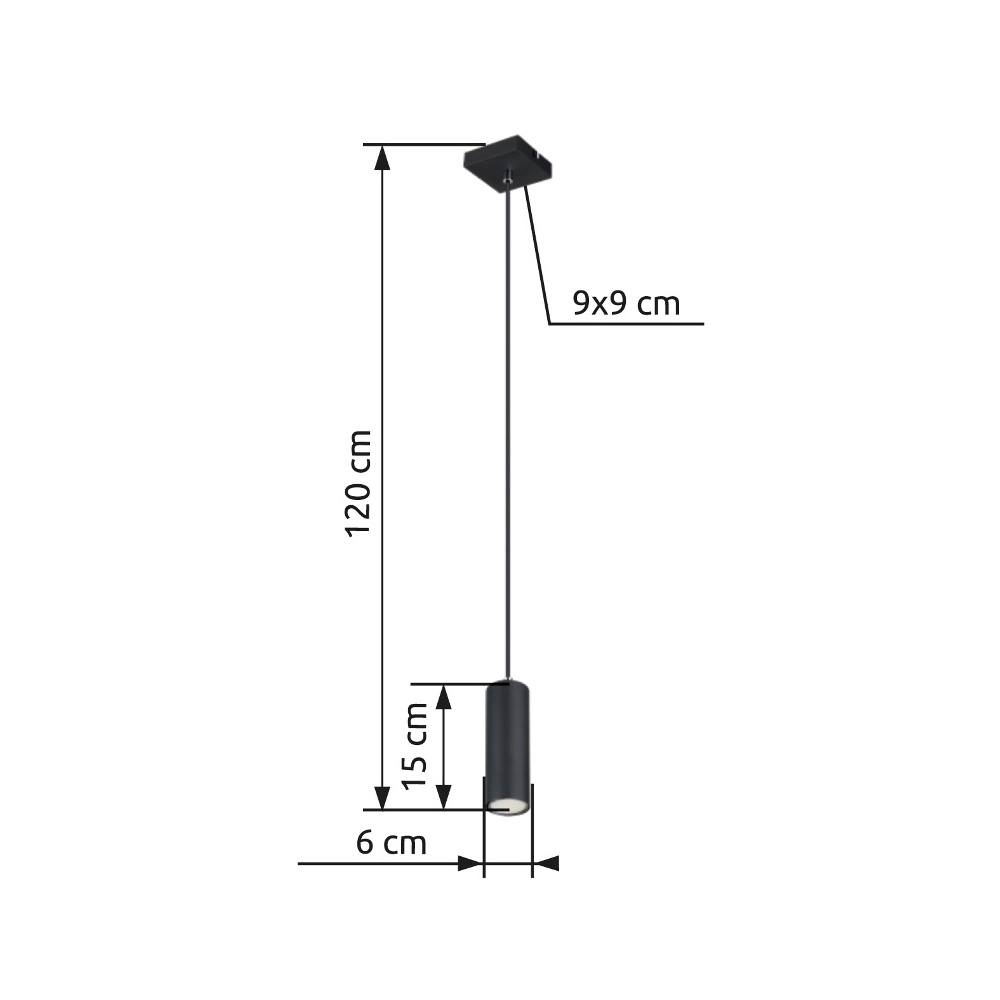 Pendant lamp Robby Black Globo 9007371430550