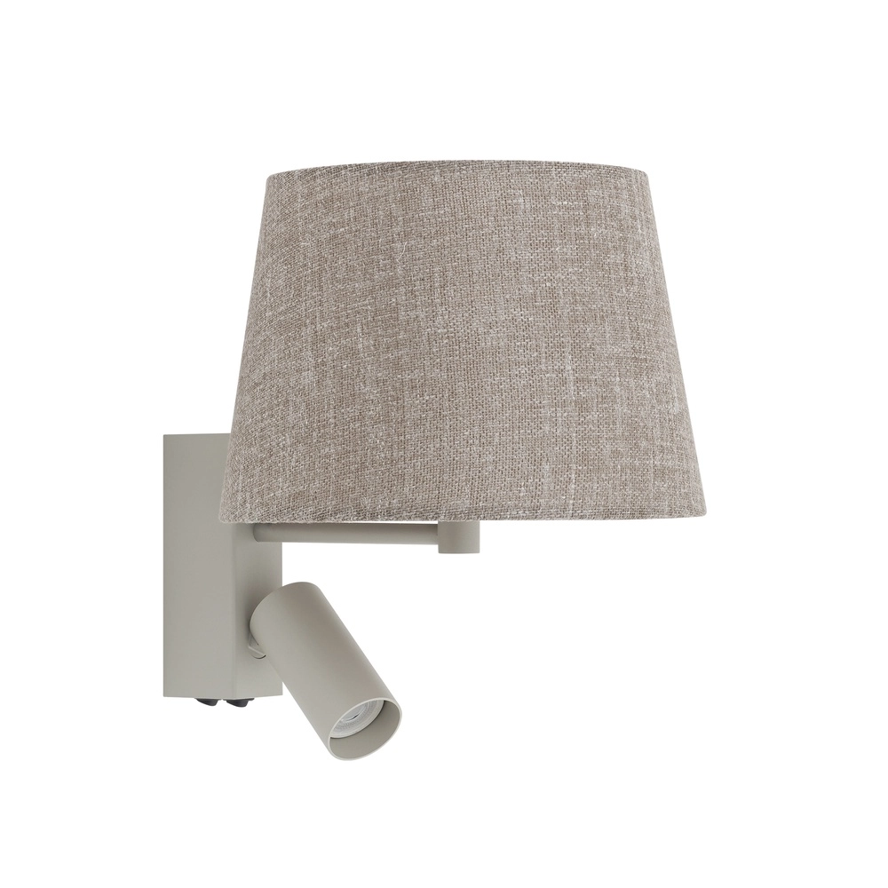 Wall lamp sand brown Tutoia with table lampshade
