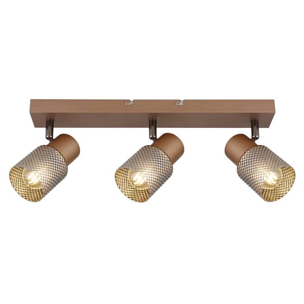 Ceiling lamp Satella 3-light coffee brown Globo 9007371462575