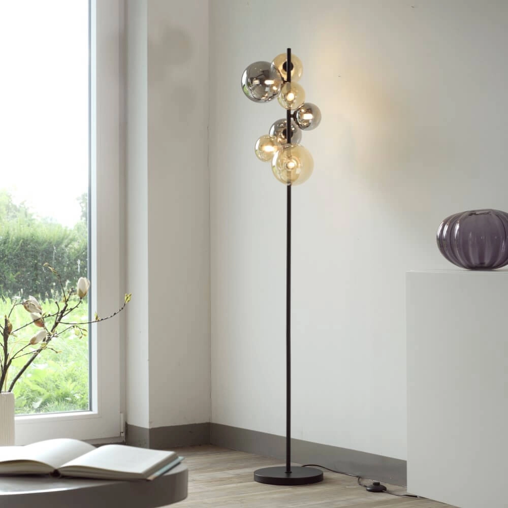 Black floor lamp Popsicle design Paul Neuhaus 4012248375532