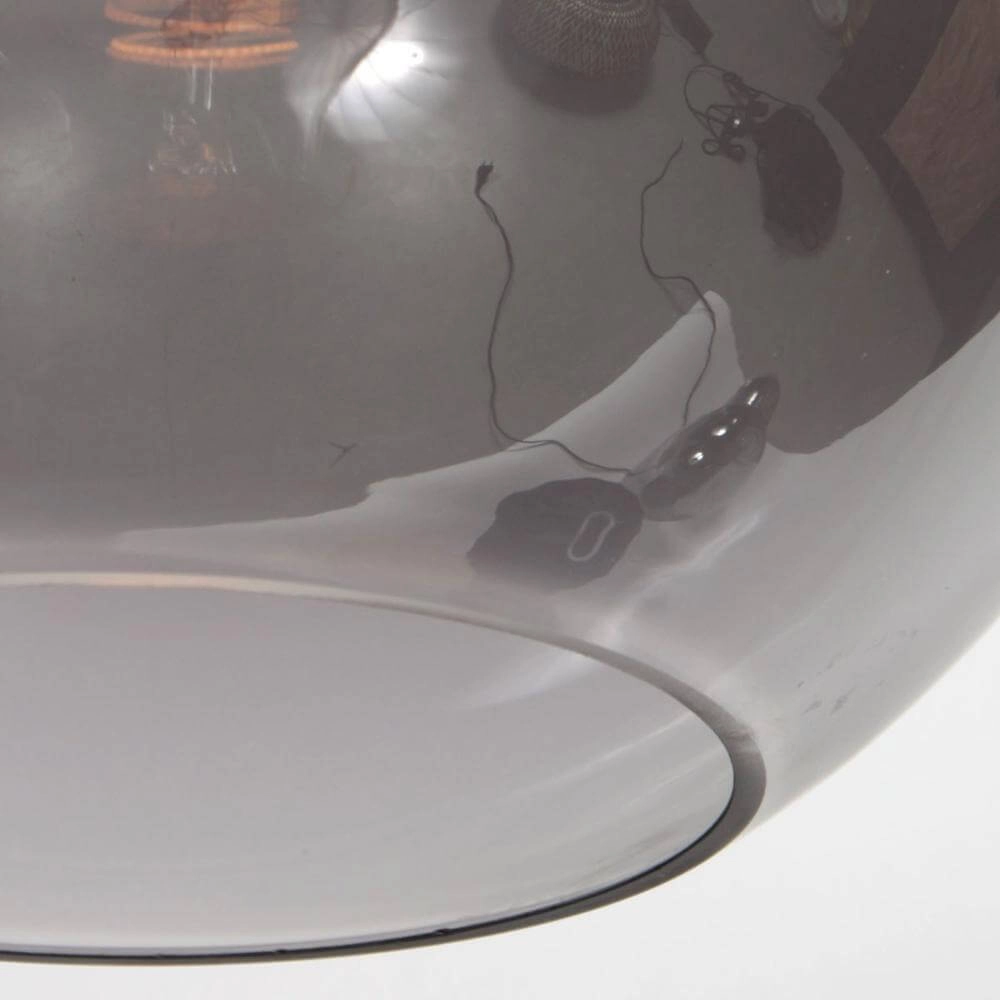 Pendant lamp HaloSwap with 1 ball of smoke glass Ø 30cm Steinhauer 8712746179750