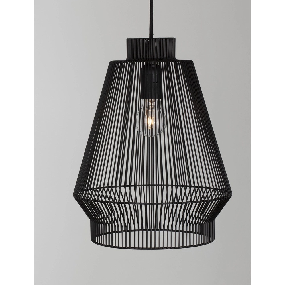 Bohemian pendant lamp Bredo Ø 27.5cm black Lyora 5212017438898