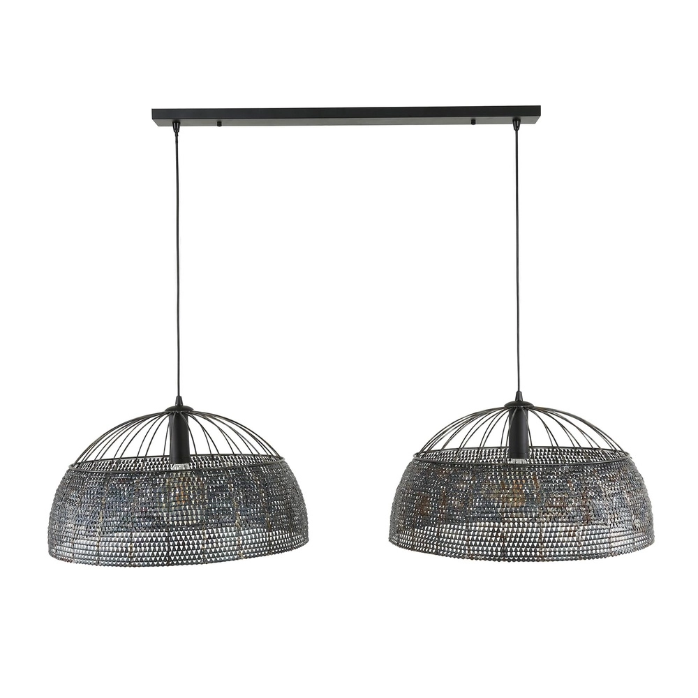 XXL dining room pendant lamp Armor 2x Ø 60cm Lyora 8716803512924
