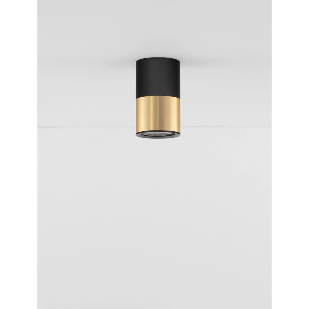 Ceiling spotlight Picto 10cm black with gold Lyora 5212017430359
