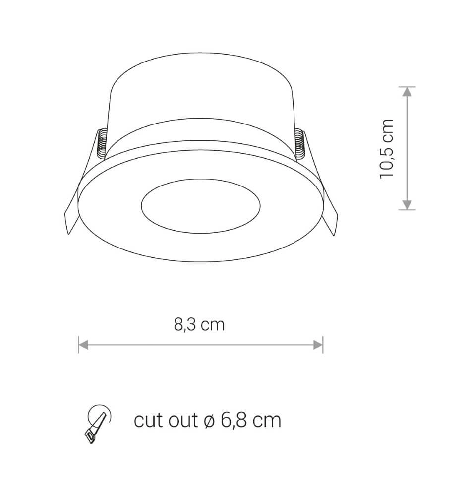 White bathroom spot Golf built-in Lyora 5903139837590