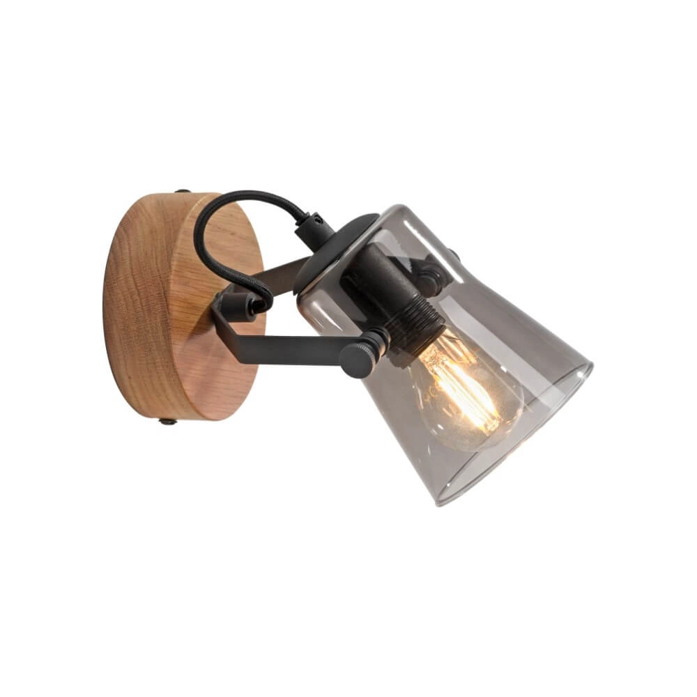 Wall lamp Green Langstrom wood Just Light 4043689994860