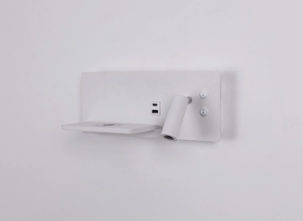Bedside lamp Charge right white with wireless charger Artdelight 8720701103658