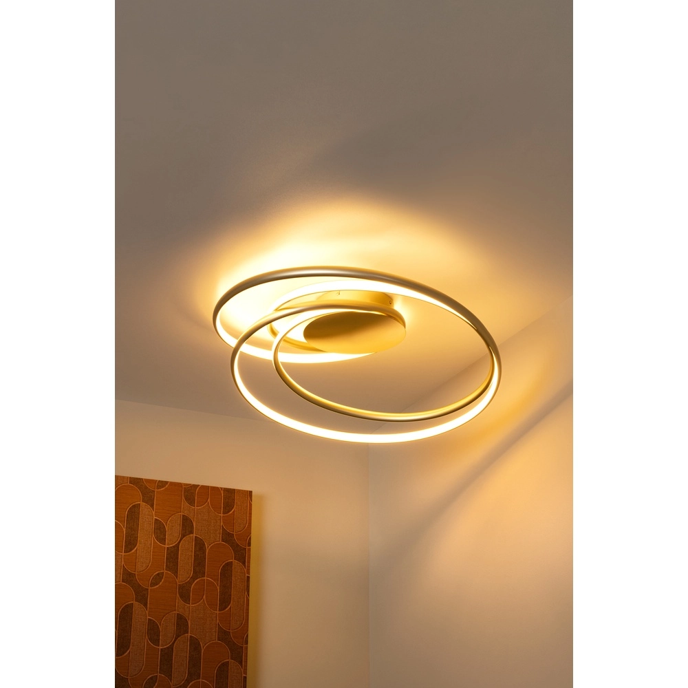 Design ceiling lamp Sardana curl gold Premium by Lucide 5411212520906