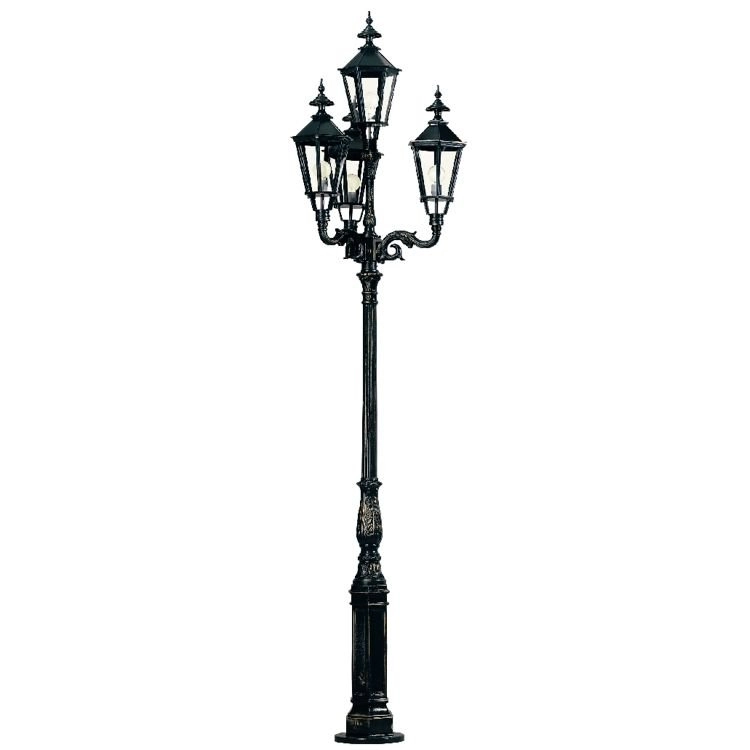 Nostalgic garden lamp Brussel 4-light - black