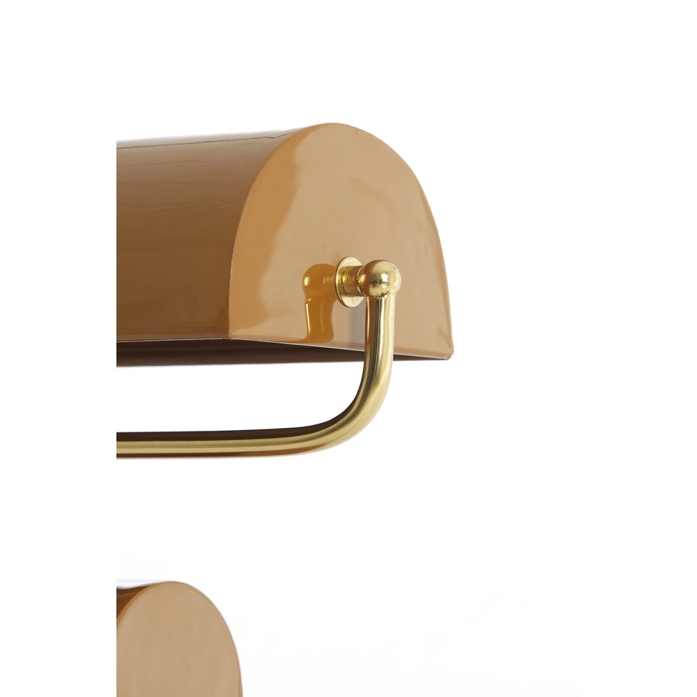 Brown desk lamp Cardona with gold - 1x E27 Light & Living 8717807816278