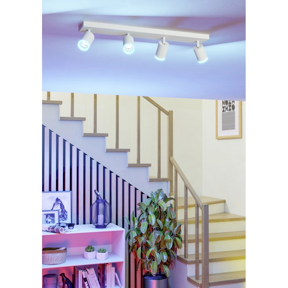 Smart surface-mounted spotlight Melitello-Z White 4-light Eglo 9008606358151