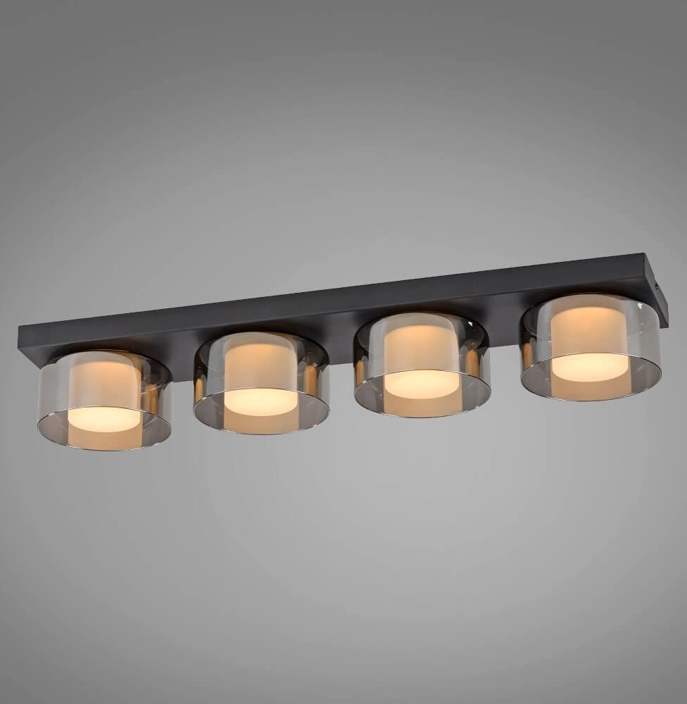 Black ceiling lamp Rika 4-light black Paul Neuhaus 4012248385029