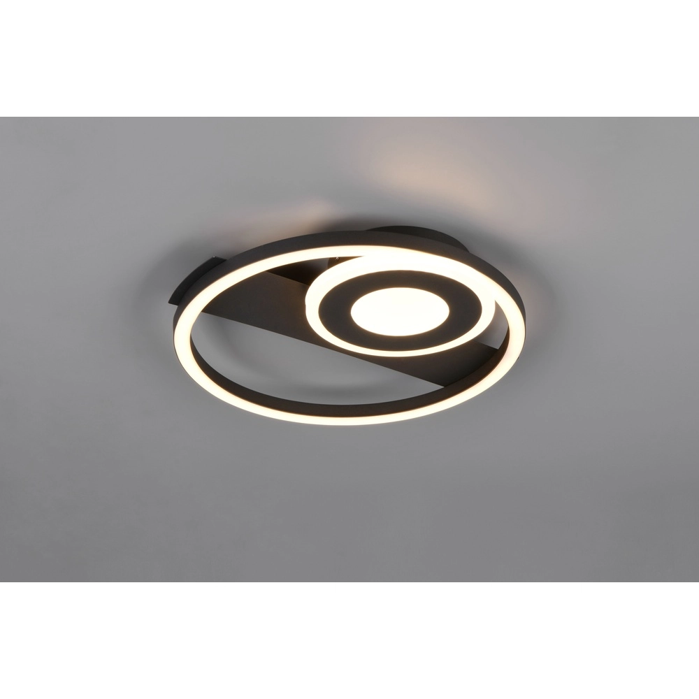 Modern ceiling lamp Horus black Trio 4017807653397
