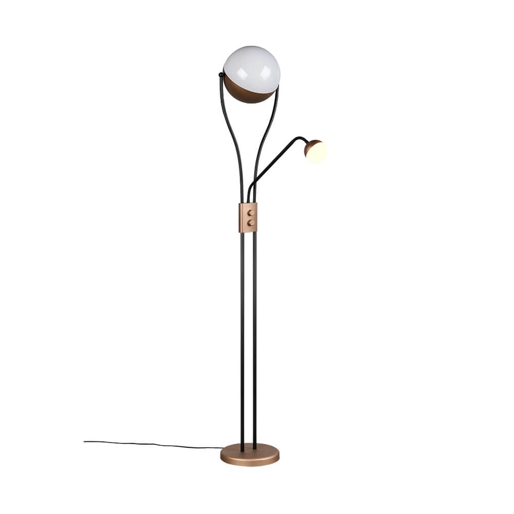 Reading lamp Chris Coffee brown 2-light Trio 4017807642971