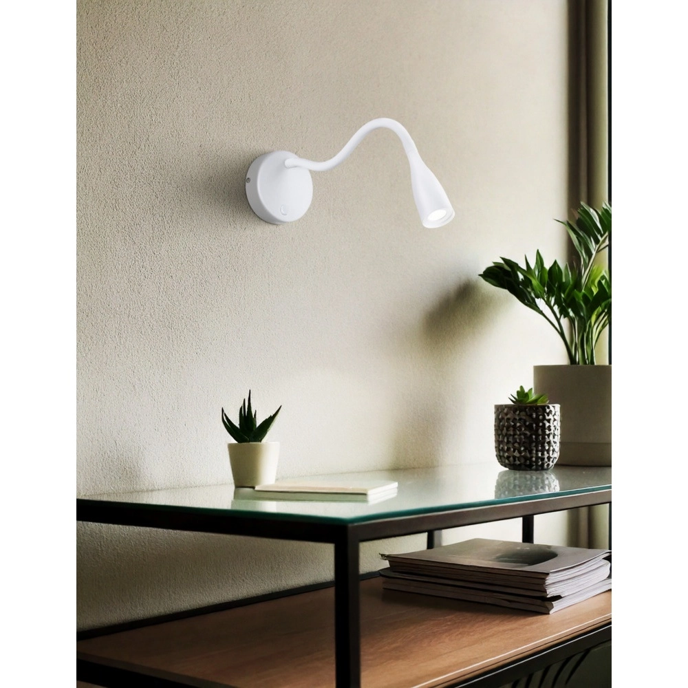 Bedside lamp Olivandino 1 Flexible White Eglo 9008606347797