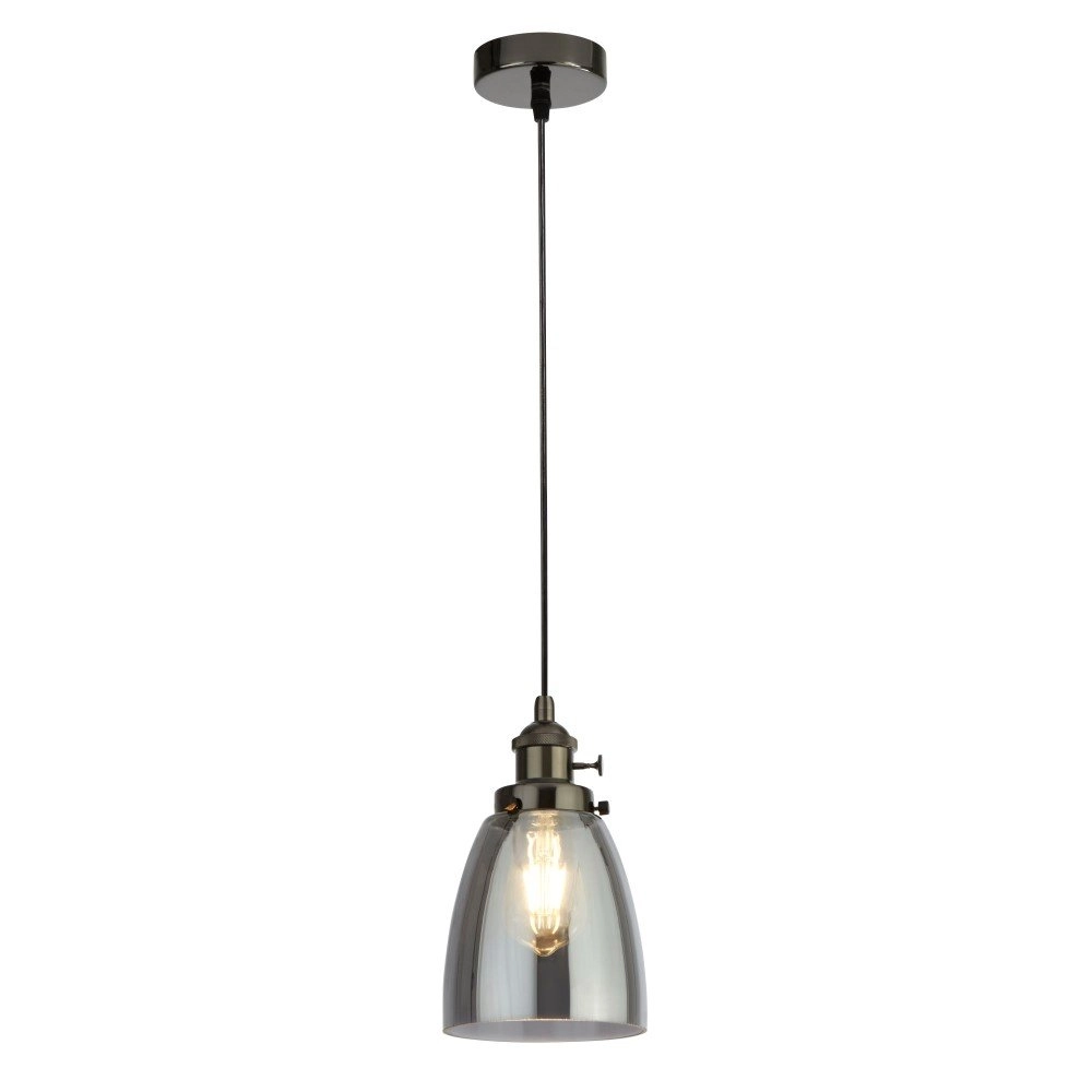 Pendant lamp Pendax Ø 14cm with smoke glass Searchlight 5053423137025