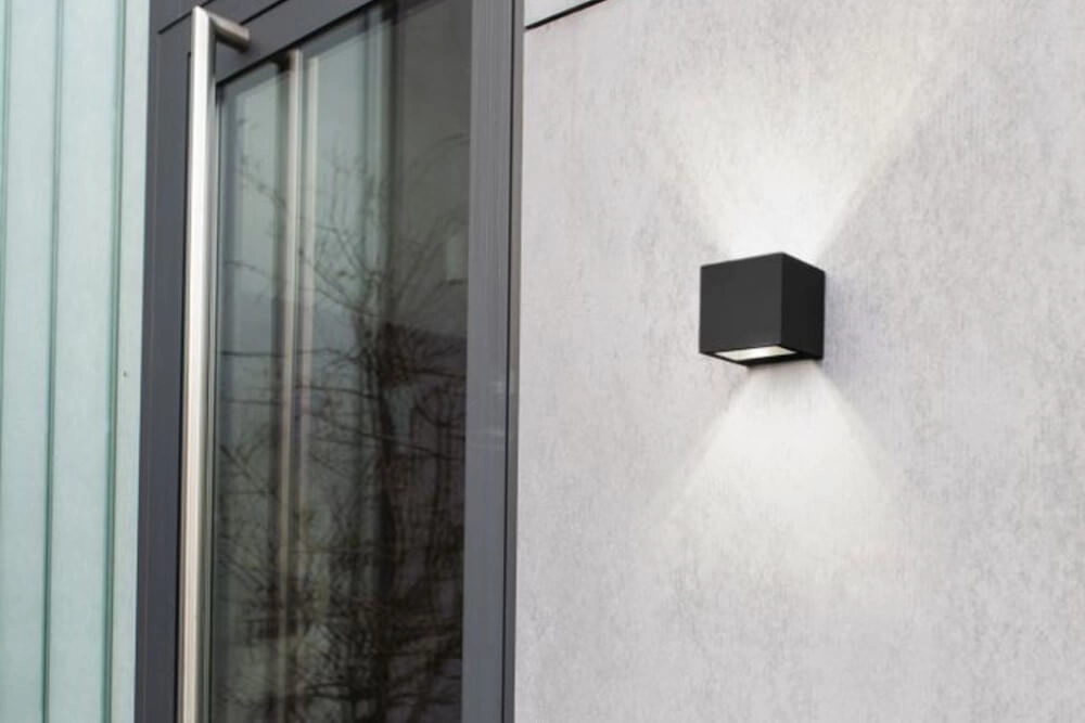 Sleek square wall lamp Gemini black Lutec 6939412011141