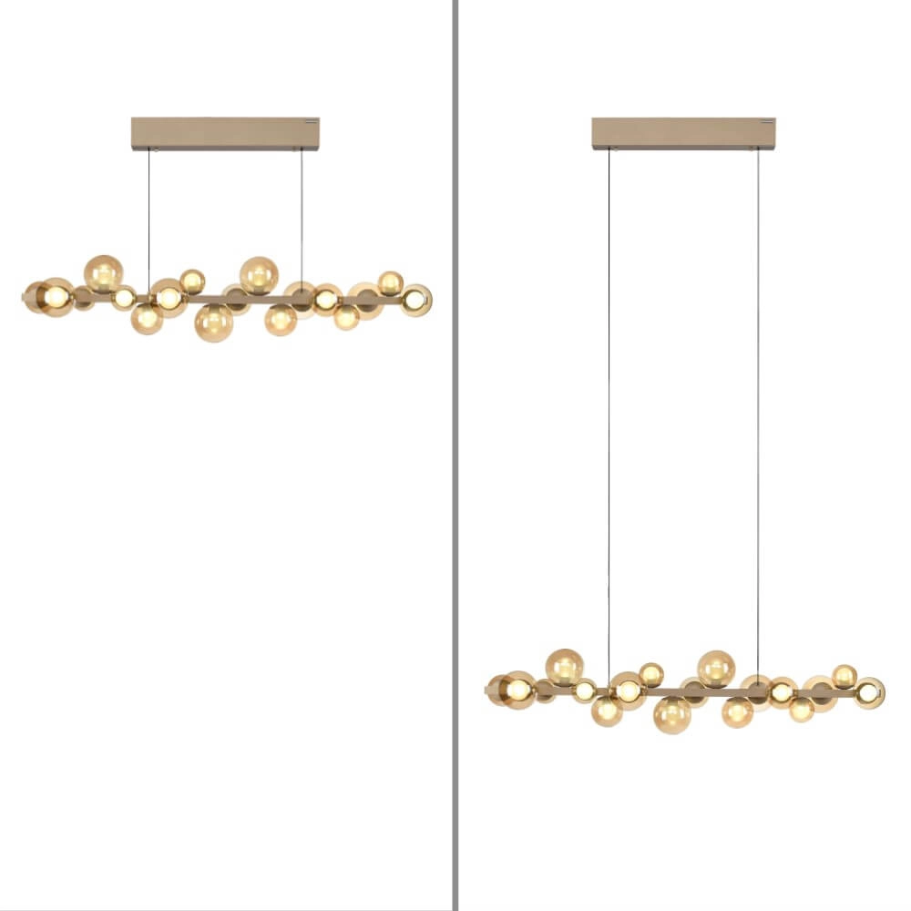 Unique hanging lamp Pure E-Popup 18-light bronze Paul Neuhaus 4012248384428